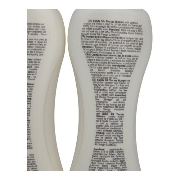 Biosilk Silk Therapy Shampoo & Conditioner Set 12oz 4 pk Paraben & Sulfate-Free - Picture 5 of 8